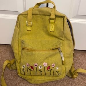 mini yellow backpack